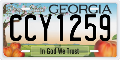GA license plate CCY1259