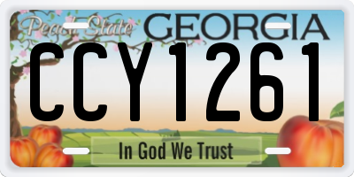 GA license plate CCY1261