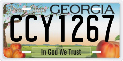 GA license plate CCY1267
