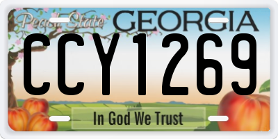 GA license plate CCY1269