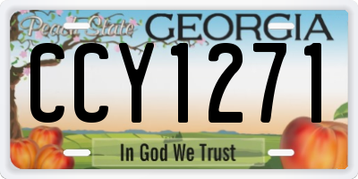 GA license plate CCY1271