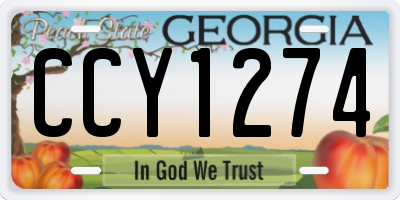 GA license plate CCY1274
