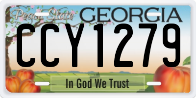 GA license plate CCY1279