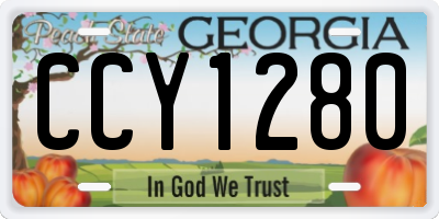 GA license plate CCY1280