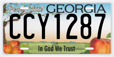 GA license plate CCY1287