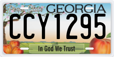 GA license plate CCY1295