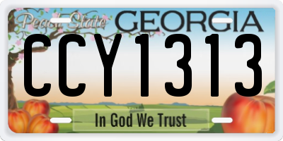 GA license plate CCY1313