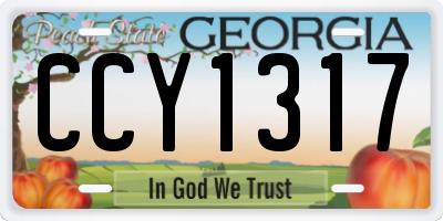 GA license plate CCY1317