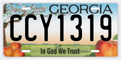 GA license plate CCY1319