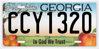 GA license plate CCY1320