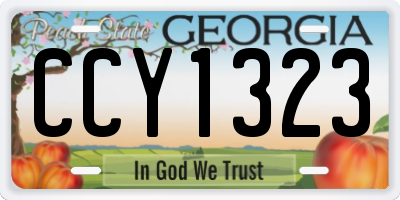 GA license plate CCY1323