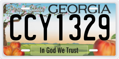 GA license plate CCY1329