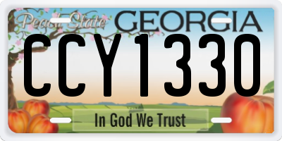 GA license plate CCY1330