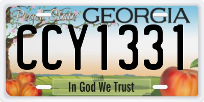 GA license plate CCY1331