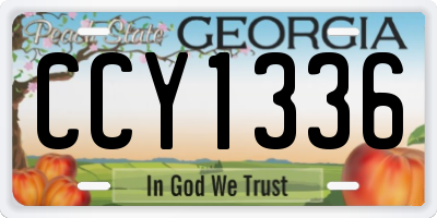 GA license plate CCY1336