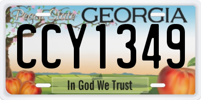 GA license plate CCY1349