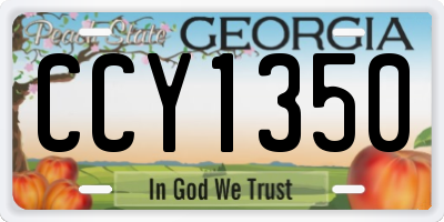 GA license plate CCY1350