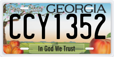 GA license plate CCY1352