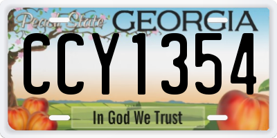 GA license plate CCY1354