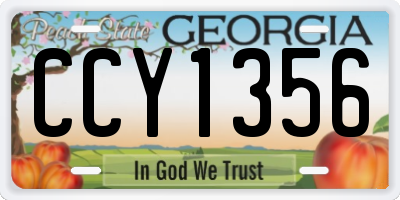 GA license plate CCY1356