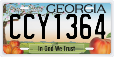 GA license plate CCY1364