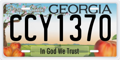GA license plate CCY1370