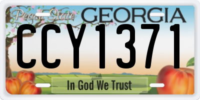 GA license plate CCY1371
