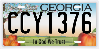 GA license plate CCY1376