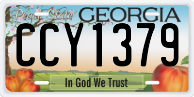GA license plate CCY1379