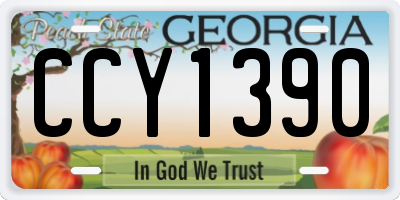GA license plate CCY1390