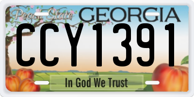 GA license plate CCY1391