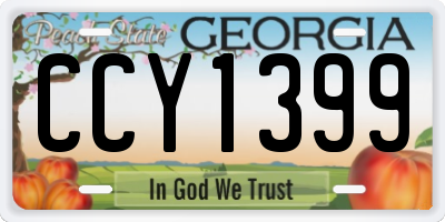 GA license plate CCY1399