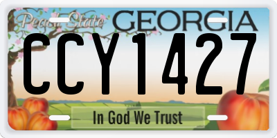 GA license plate CCY1427