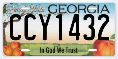 GA license plate CCY1432