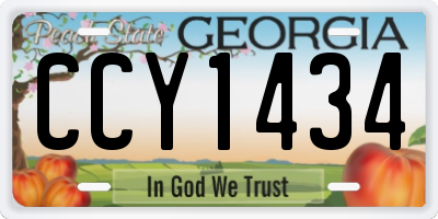 GA license plate CCY1434