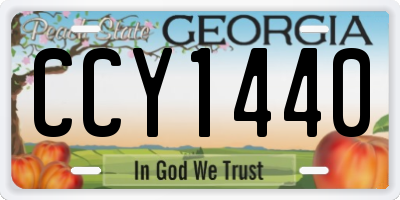 GA license plate CCY1440