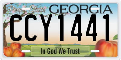 GA license plate CCY1441