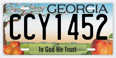 GA license plate CCY1452