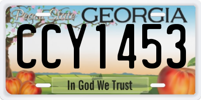 GA license plate CCY1453