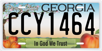 GA license plate CCY1464
