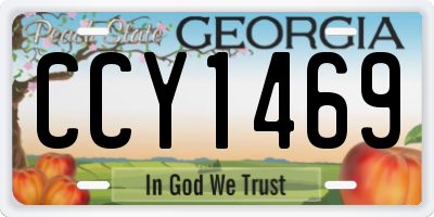 GA license plate CCY1469