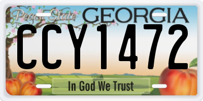 GA license plate CCY1472