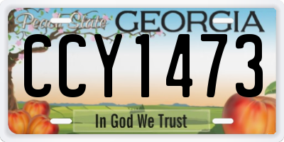 GA license plate CCY1473