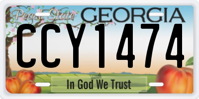 GA license plate CCY1474