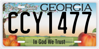 GA license plate CCY1477