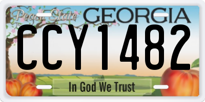 GA license plate CCY1482