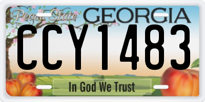 GA license plate CCY1483