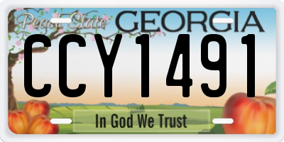 GA license plate CCY1491