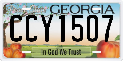 GA license plate CCY1507