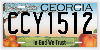 GA license plate CCY1512
